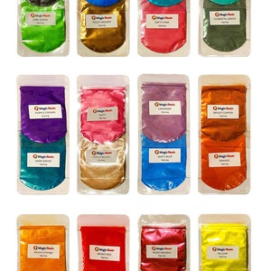 Mica Powder Set of 25 Colours (10 g Each) for Epoxy Resin, Bath Bombs & Crafts image 2