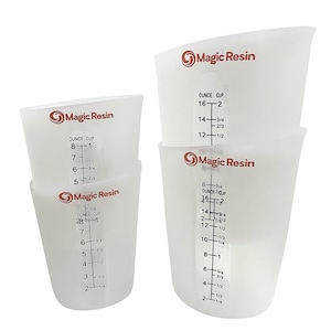 Silicone Measuring Cups | 2 x 500ml & 2 x 250ml | Great for Epoxy Resin Mixing | Set of 4 Cups