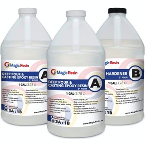 3 Gallon (11.4 L) | 2&#39;&#39; Deep Pour, Casting & Art Resin | Clear Epoxy Resin Kit | Free Express Shipping