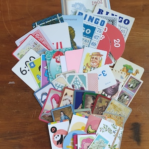 Junk Journal Ephemera Cards Kit - 45+ pieces -  Mixed pack