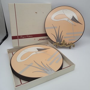 Retro Jason Round Placemats Set of 6 Heron Peach - Etsy Canada