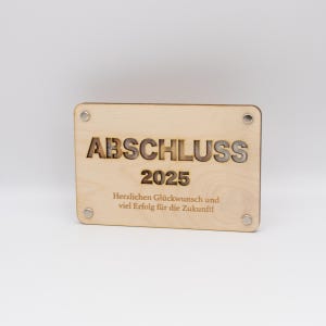 Holzkarte - Geschenkkarte -  Geldgeschenk zum Schulabschluss