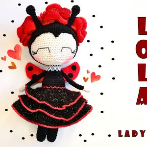 Lola Ladybug Crochet Pattern: Amigurumi Ladybird Girl (PDF Pattern)
