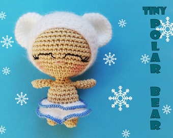 Haakpatroon kleine ijsbeer: amigurumipop (pdf-patroon)