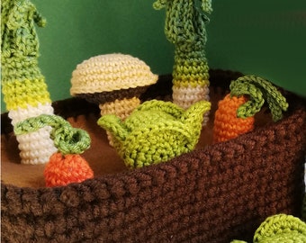 Haakpatroon moestuin: pdf-vegetarische speelset