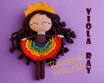 Haakpatroon altviool Ray The Rainbow Princess