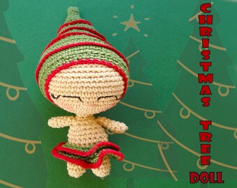 Haakpatroon kerstboompop: amigurumi wintervriend (pdf-patroon)