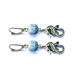 Fiva Earring Seahorse Blue Sea Foam
