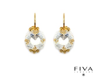 Fiva Basic Earrings Gold Crystal, 70281