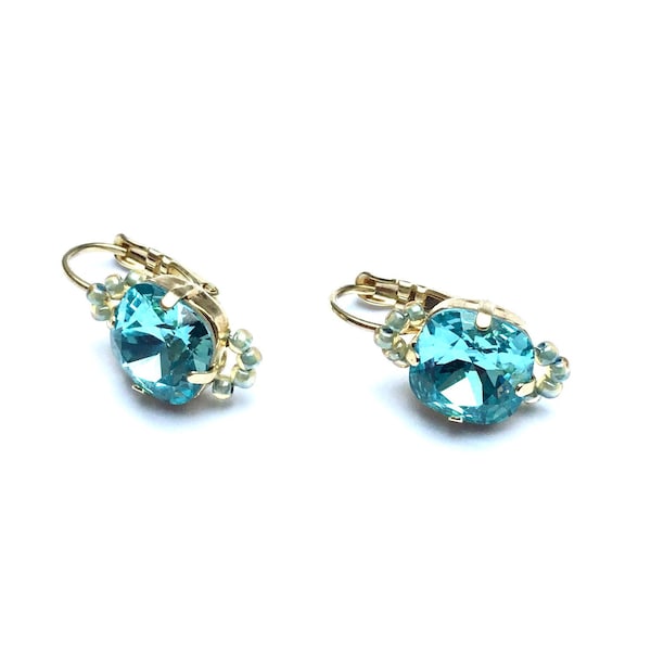 Fiva Earrings Turquoise Gold