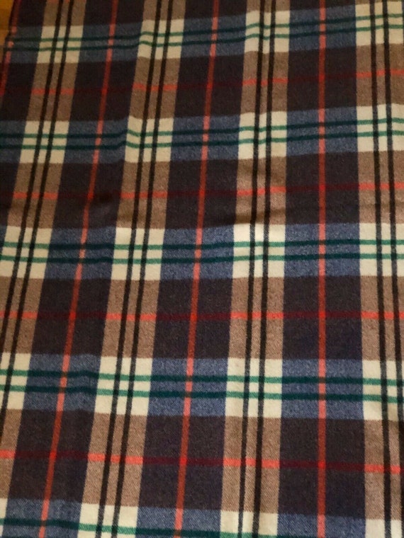 Vintage Wool Foxford Providence Beautiful Plaid Fringe Blanket Etsy