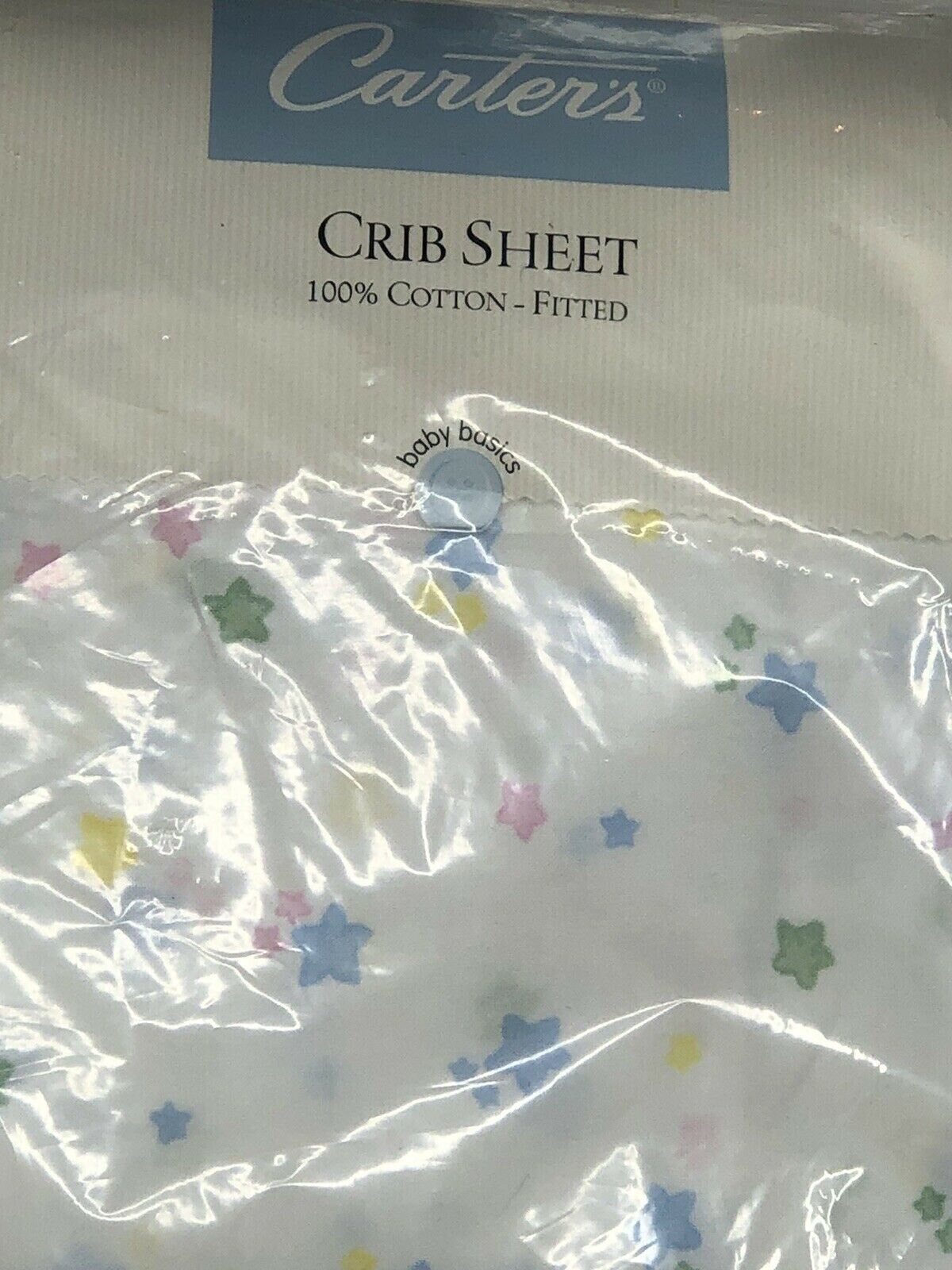 Vintage Carters 100 Cotton Fitted Crib Sheet Multi Color Etsy