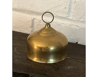 Vintage Brass Bell with a Loop for Hanging or Holding India 4”