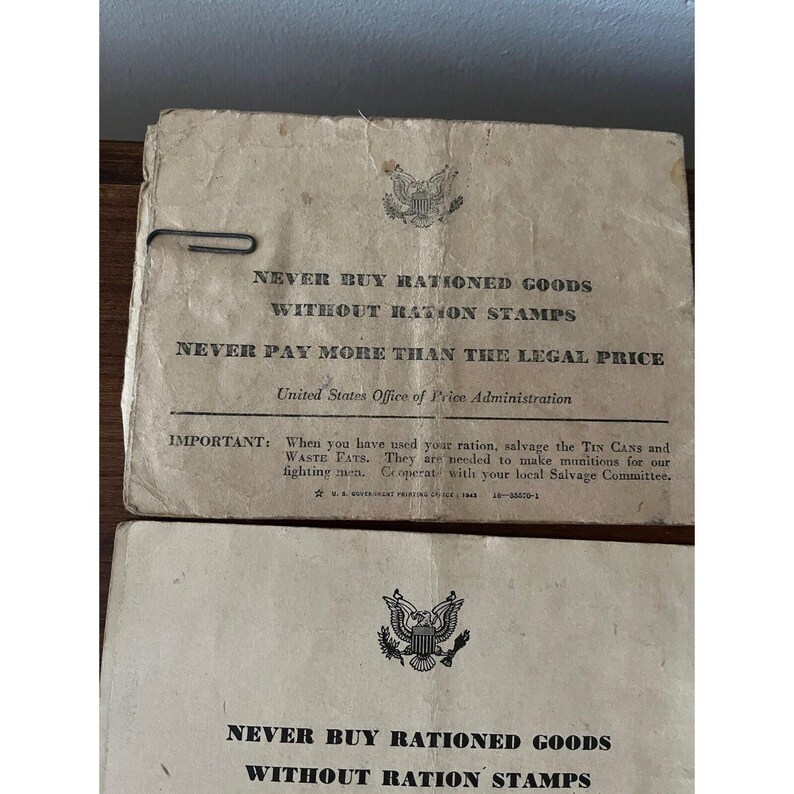 WW2 1945 War Ration Book Number 4 Conservative Ration Books Set of 3 - Etsy