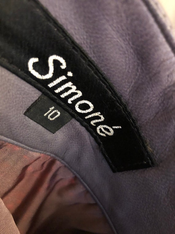 Vintage Simone Lined Women’s Purple A Line Soft L… - image 4