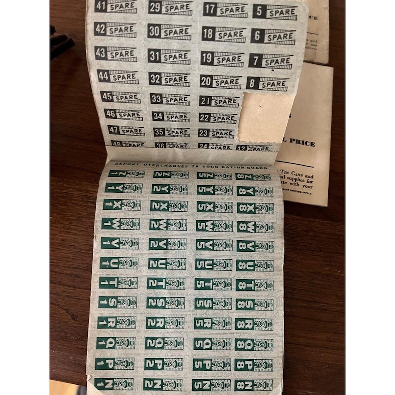 Green Ration Book WW2 1945 War Ration Book Number 4 Conservative Ration Books Set of 3 - Etsy