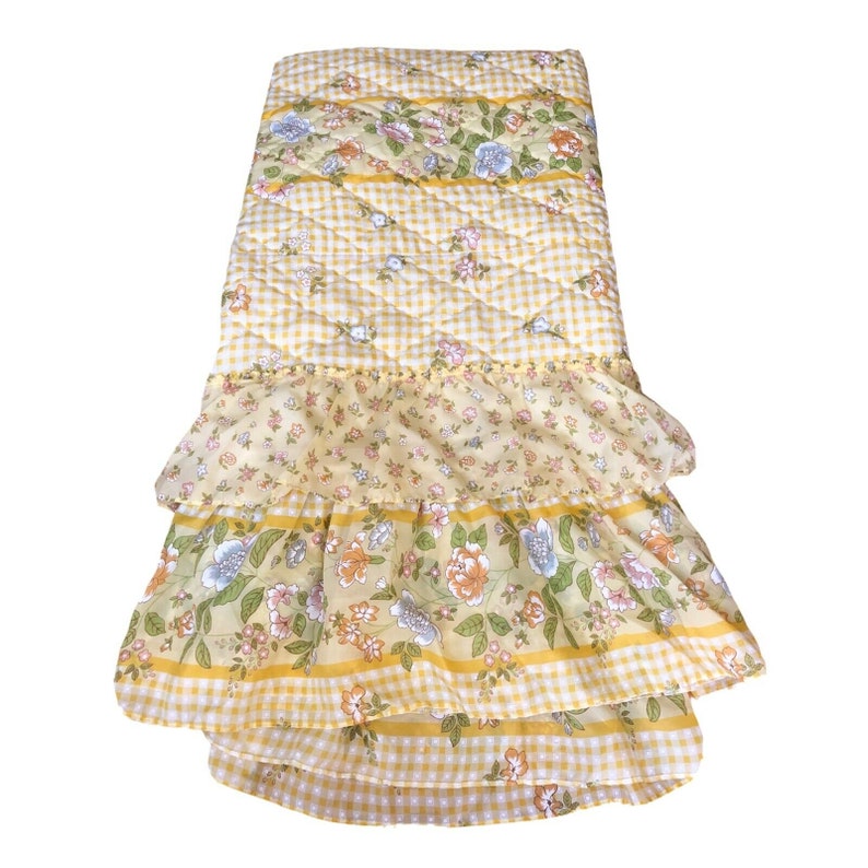 Vintage Jcpenney Diamond Quilted Full Queen Bedspread Yellow Etsy