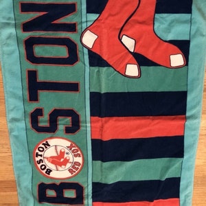 Vintage Licensed Jay Franc Boston Red Sox Multi Colored Beach Towel Rare