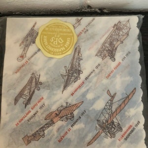 Vintage Dansk Denmark Aviation Paper Napkins Sealed Set Of 20