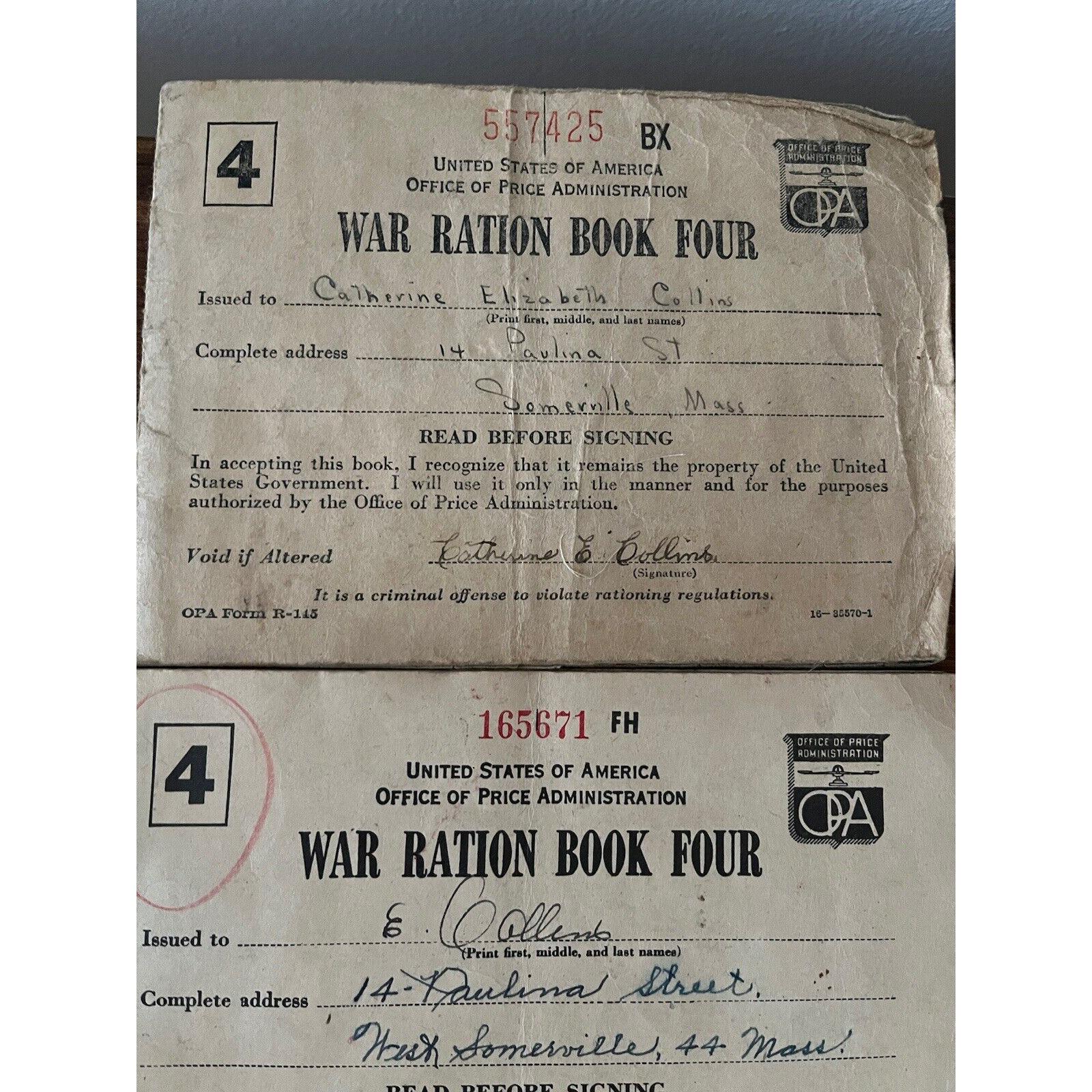 WW2 1945 War Ration Book Number 4 Conservative Ration Books Set of 3 - Etsy