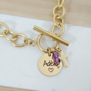 Collar grande de malla con dijes para personalizar con 60 dijes • Collar personalizable, regalo de nacimiento, regalo para mamá, barra de dijes
