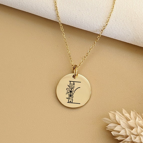 Collana con lettera iniziale in acciaio inossidabile, collana con nome dell' alfabeto, collana personalizzata, regalo di Natale, gioielli da donna, regalo di compleanno - Italia