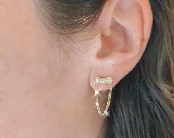 Boucles d'oreilles Candice • Boucles d'oreilles pendantes dorées en acier inoxydable pour femme