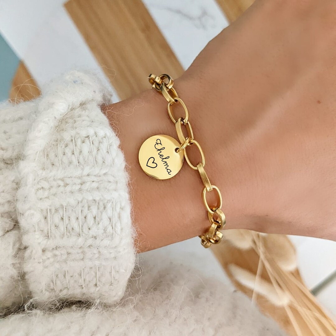 Pulsera Grabada Para Mamá Con Con Zirconia Cúbica En Chapa De Oro Rosa