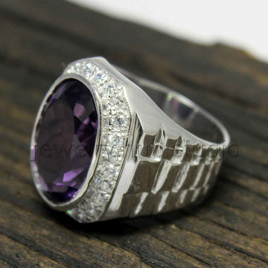 Natural Amethyst Ringmen's Ringgift for Him925 Sterling Etsy