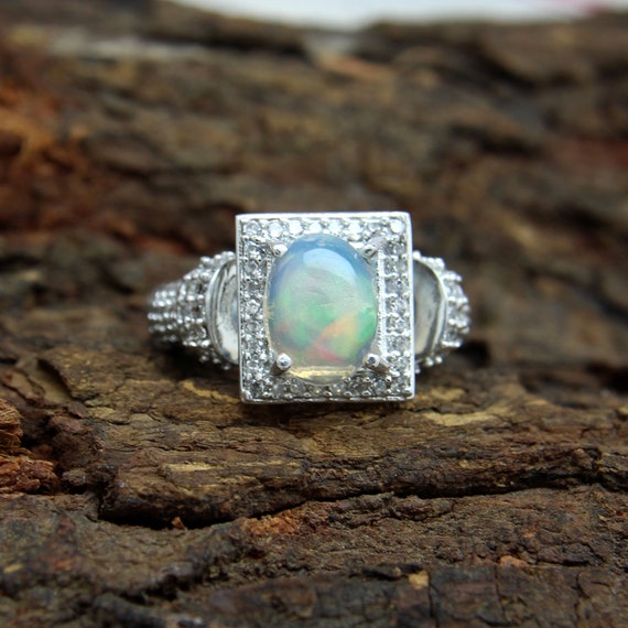 Ethiopian Welo Opal Silver Ring