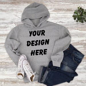 Download Free Sport Grey Hoodie Mock Up Fall Gildan 18500 Heavy Blend Blank Etsy Free Mockup Templates.