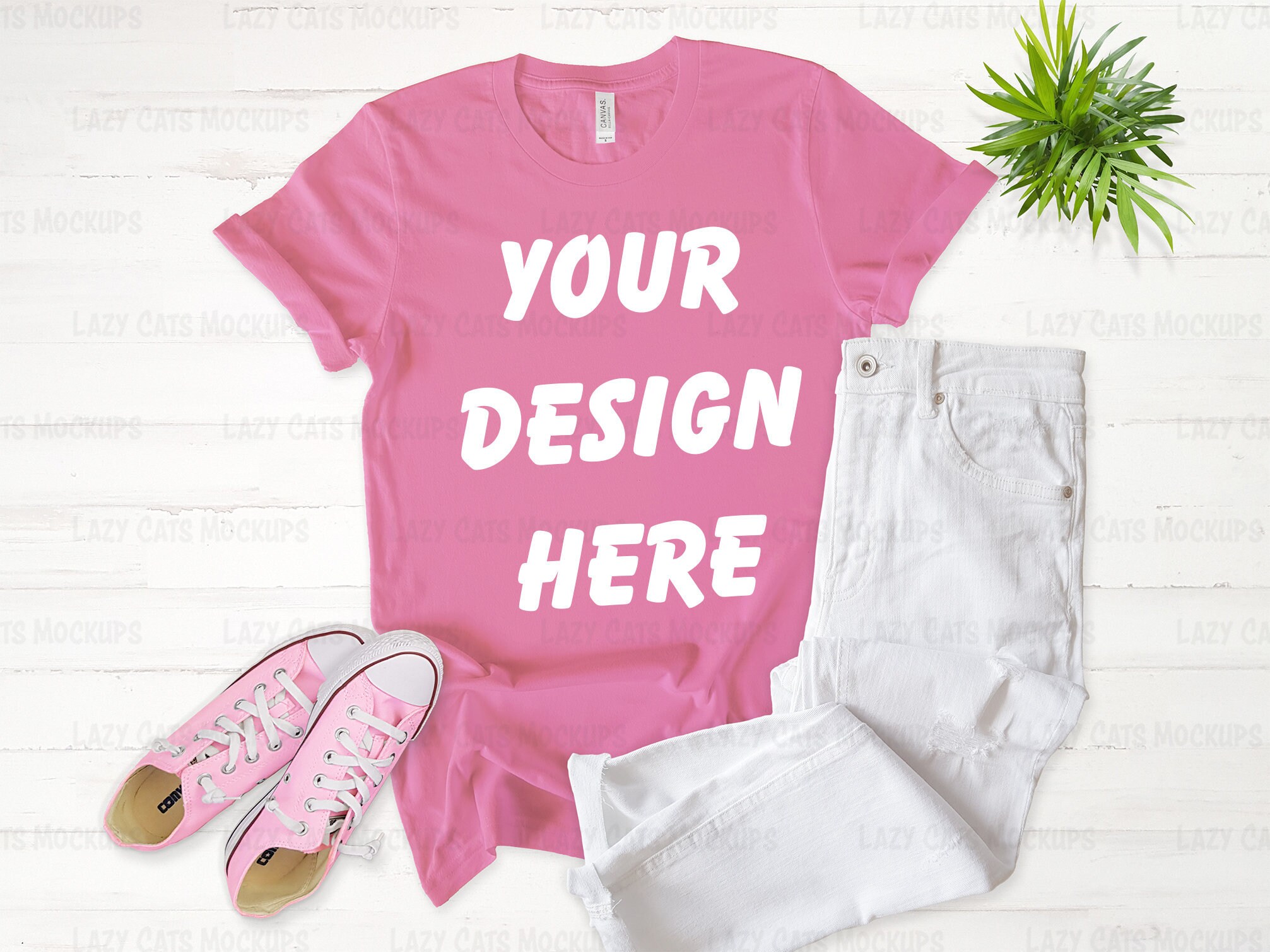 Charity Pink Bella Canvas 3001 Bella Canvas Mock Up T Shirt Etsy