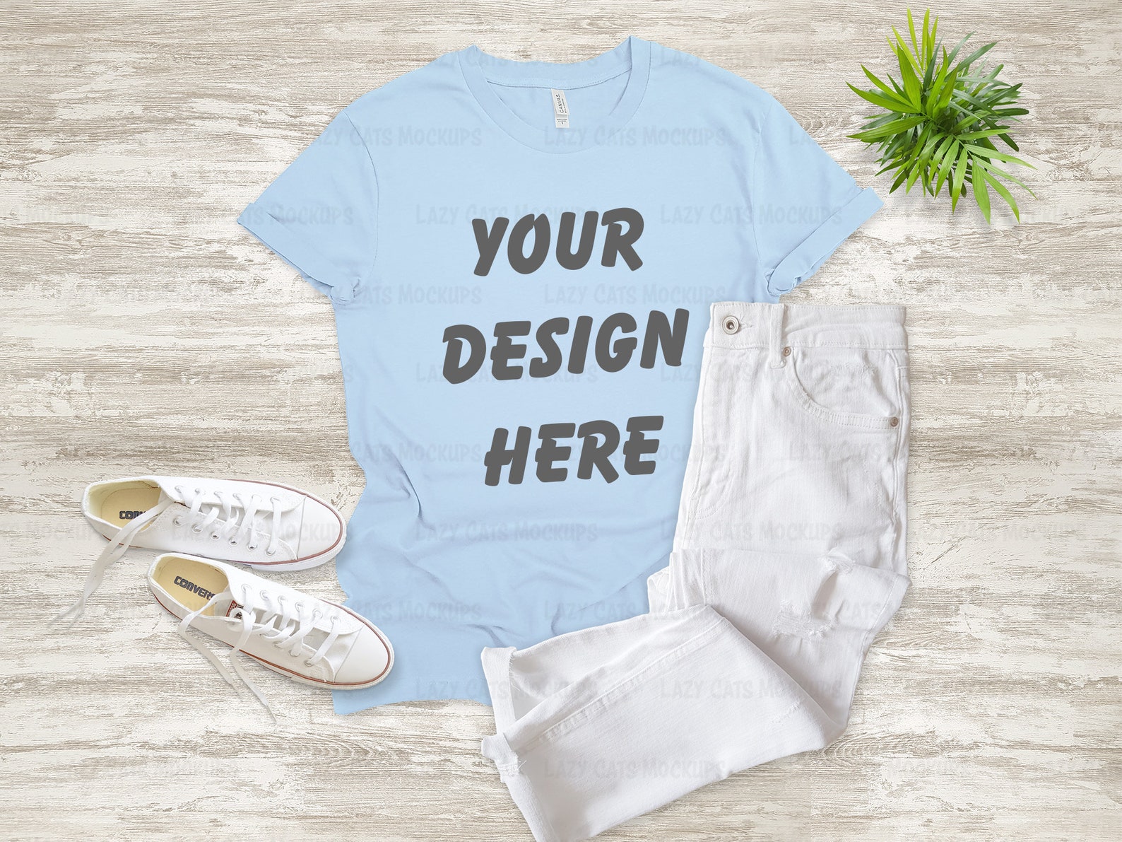 Download Baby Blue T-shirt Mock Up Bella Canvas 3001 Wood ...
