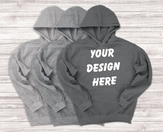 Heather Hoodie Mockup - Front View Models