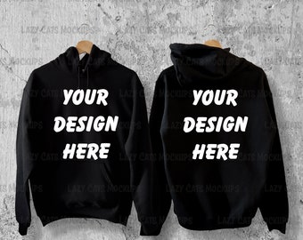 Plain Black Hoodie - Etsy