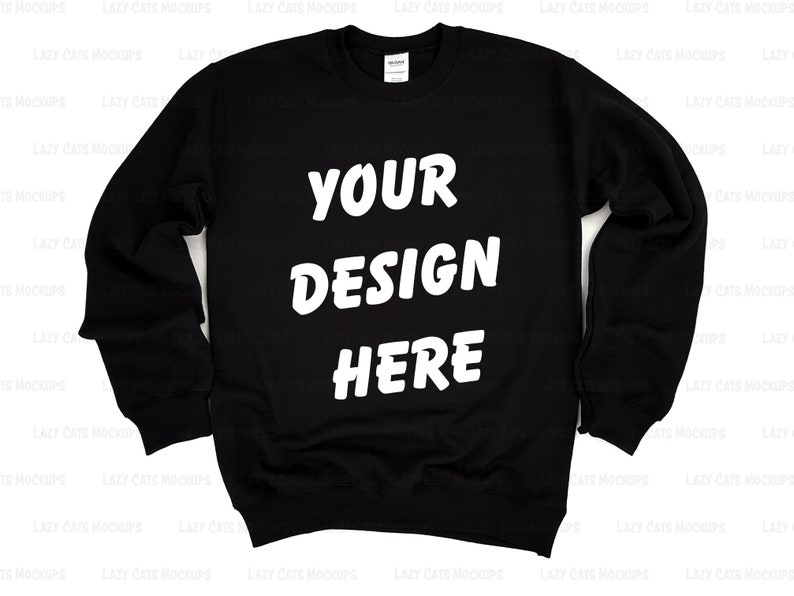 Download Black Gildan 18000 Mockup Gildan 18000 Mock up Sweatshirt ...