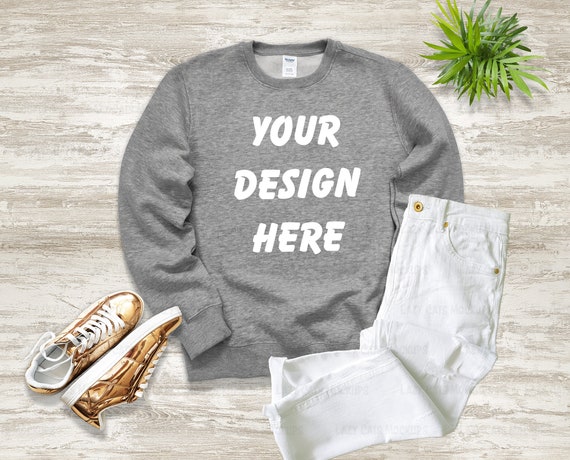 Grey sweatshirt shop mockup