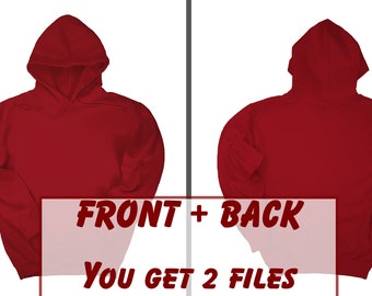 red hoodie mock up