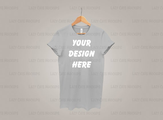 Silver Bella Canvas 3001 Mock up Shirt 