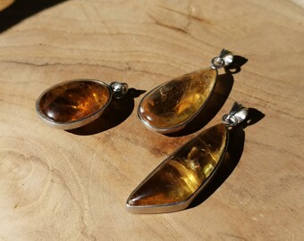 Assorted Citrine Sterling Silver Pendants