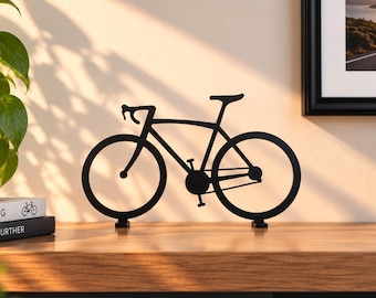Road bike | Cycling | Line Style Sculpture (made of plastic) | Home Decoration / Decor | Wall Art | Gift