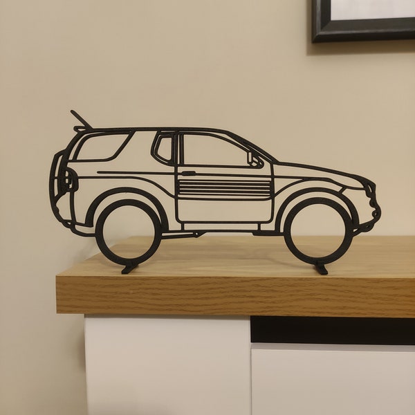 Isuzu Vehicross | Wire Frame Style Sculpture (made of plastic) | Home Decoration / Decor | Wall Art | Gift | Desk Toy