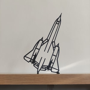 SR-71 Blackbird | Line Style Sculpture (made of plastic) | Home Decoration / Decor | Wall Art | Gift