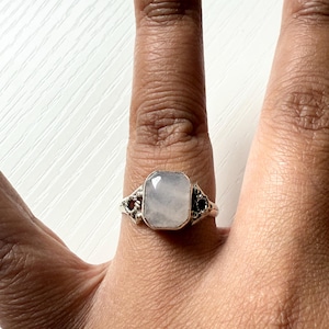 Regenbogen Mondstein Ring, 925 Sterling Silber, Juni Birthstone, 925 Sterling Silber Ring, Geschenk für sie
