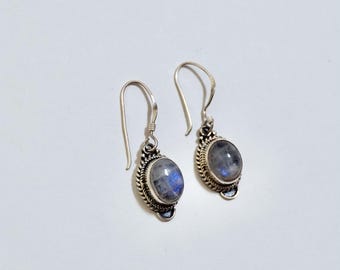 Mondstein Sterling Silber Ohrringe | Handgefertigter Boho Schmuck
