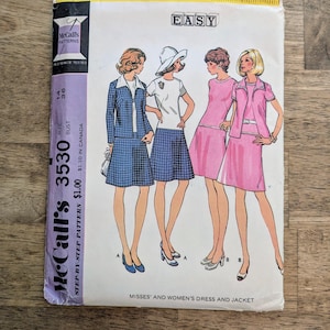 Vintage McCall&#39;s 3530 Sewing Pattern Summer Dress & Jacket Uncut