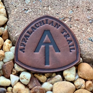 Parche de cuero marcador del sendero de los Apalaches