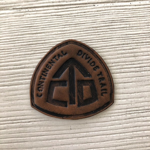 Continental Divide Trail Marker Leather Patch