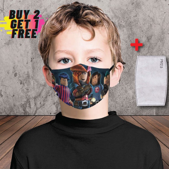 Roblox Face Mask For Kids Kids Face Mask With Filter Kids Etsy - face with braces roblox