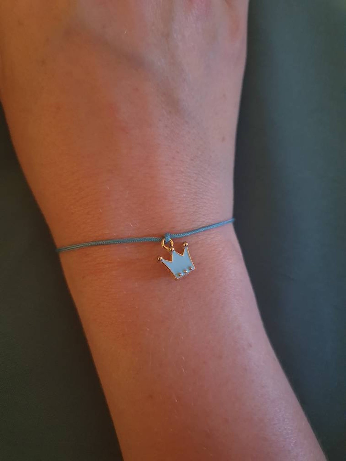 Crown Charm Bracelet | Etsy